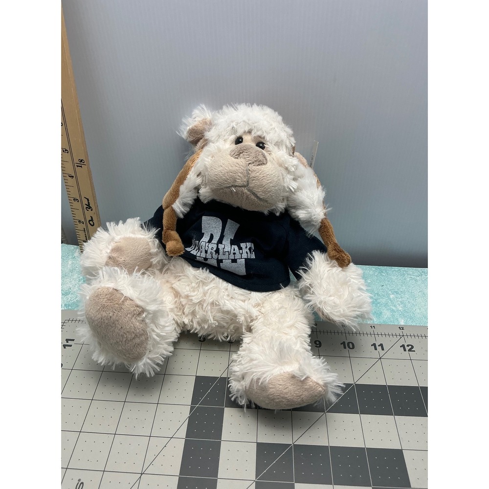 Fifty Four Classic Plush Sheep Bear Lake Navy T-Shirt Shaggy Cream Lamb 11 inch‎